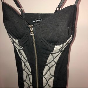 Robert Rodriguez Dress Black And Grey Size 0
